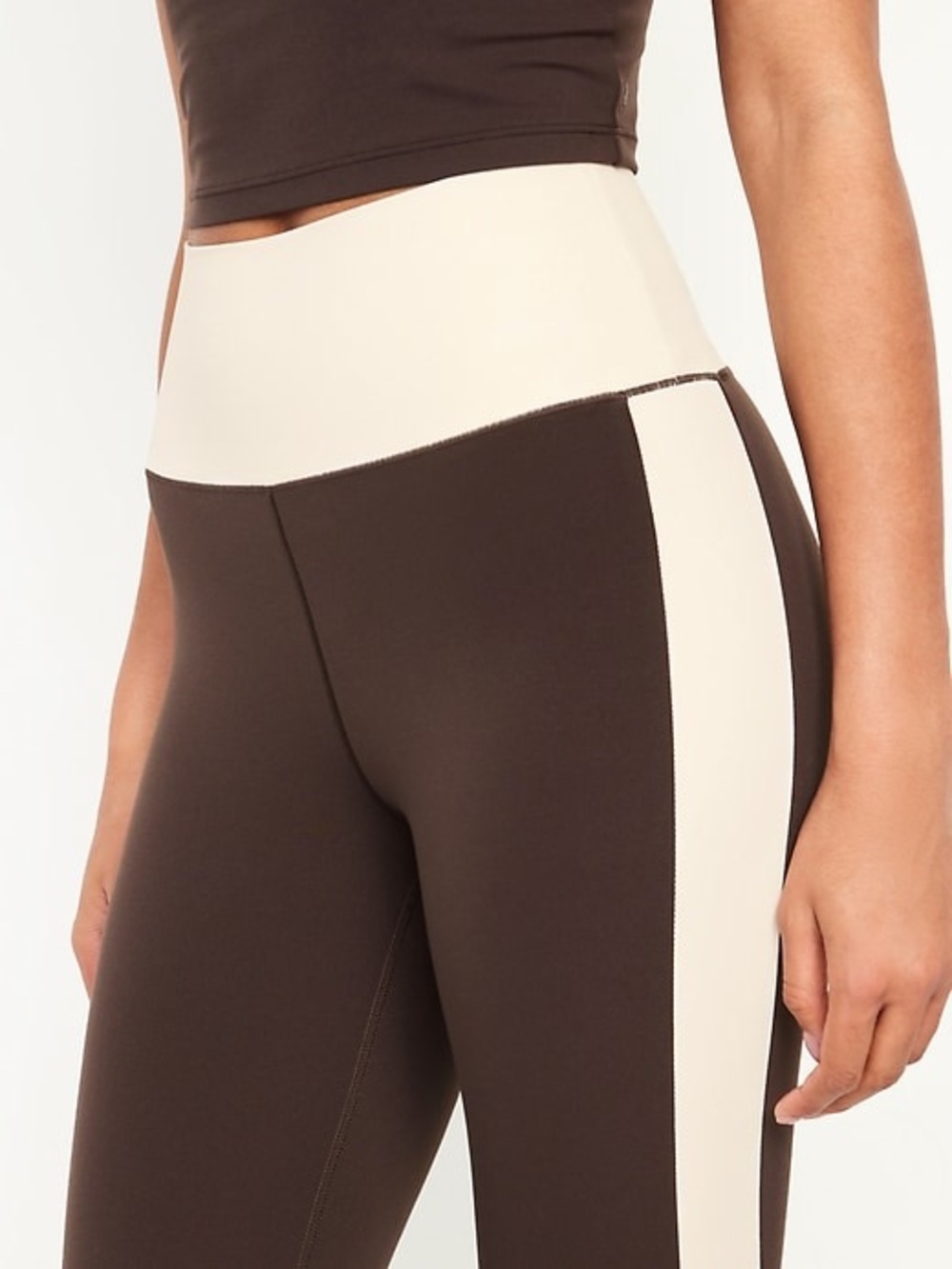 Old Navy Studio Smooth High-Waist Colorblock Leggings Large and top in XXL